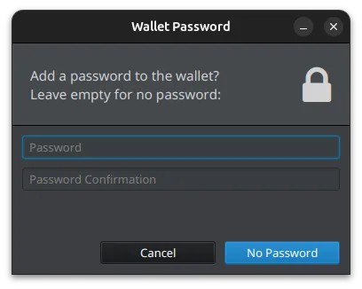 Sparrow - Wallet Password