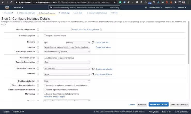 EC2 Configure Instance
