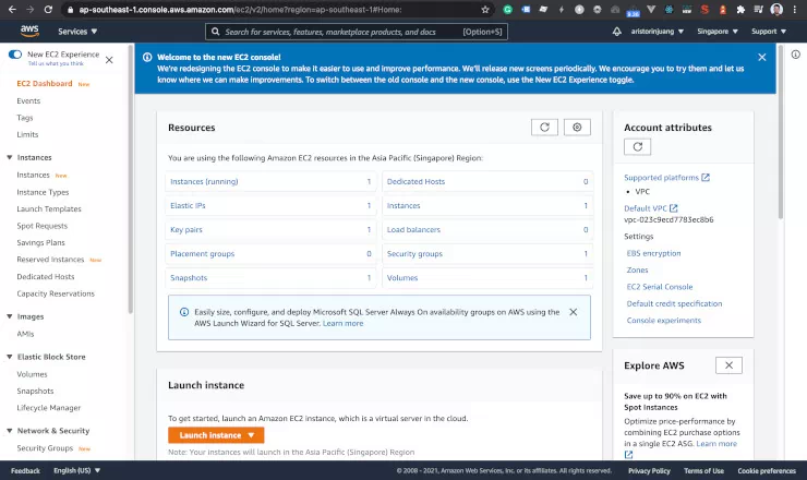 EC2 Dashboard