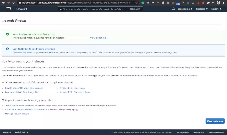 EC2 Launch Status